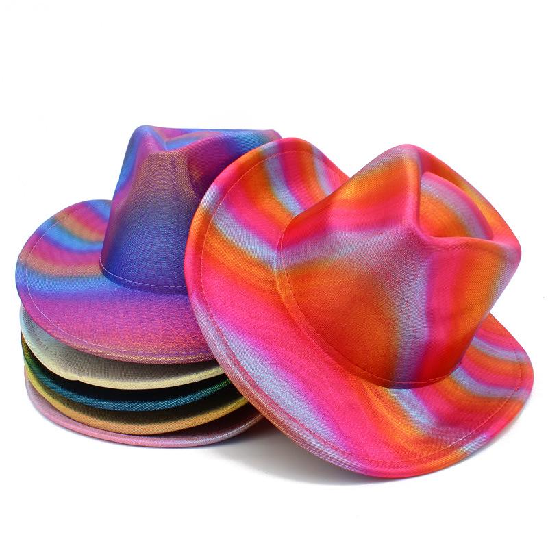 Iridescent Striped Western Cowboy Party Hat - Birthday, Holiday, Christmas Knight Top Hat