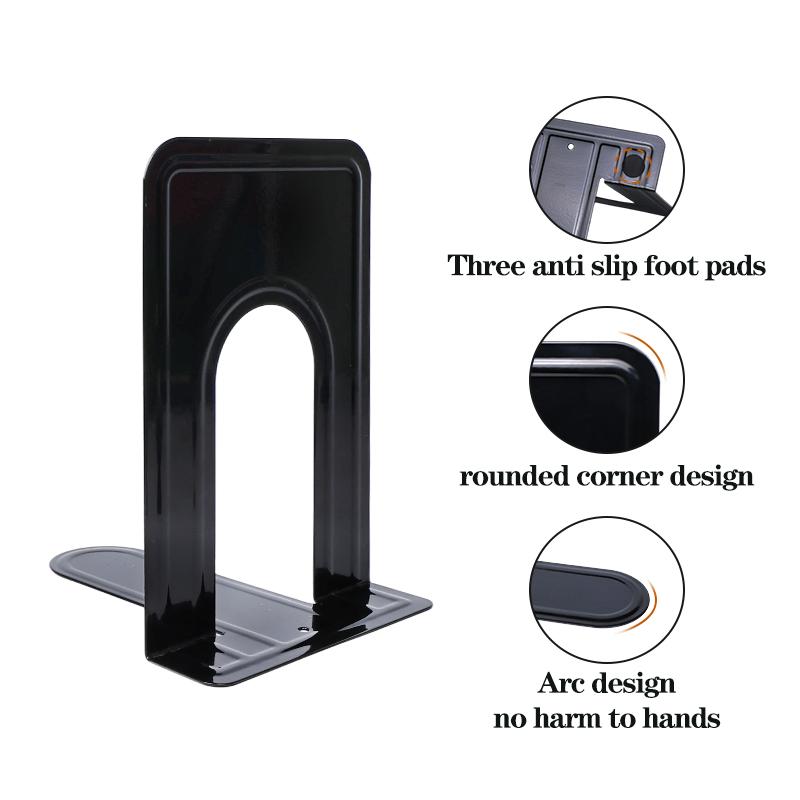 Adjustable Portable Metal Book Stand-Heavy Duty Black Book Holder for Office and Home Display
