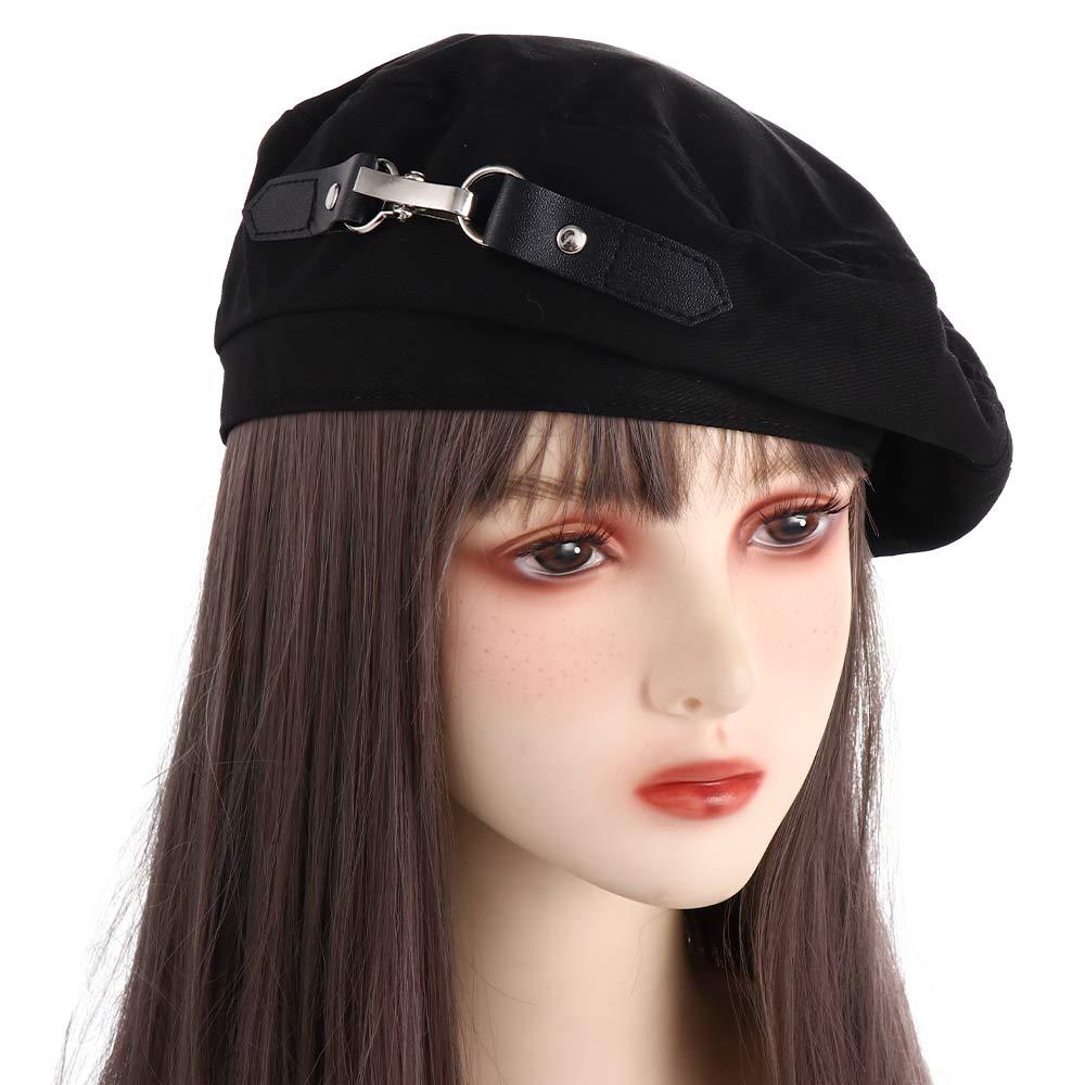 Buckle Autumn British Style All-match Korean Style Hat Retro Beret Painter Hat Women Octagonal Cap