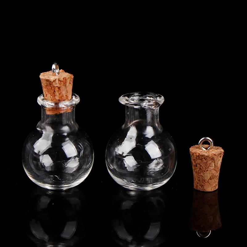 Lot de 10 Petites Bouteilles en Verre Bouteilles Transparentes Mini Bouteilles à Souhaits Avec Bouchons en Liège Mariage Noël Anniversaire Fête Bricolage Artisanat
