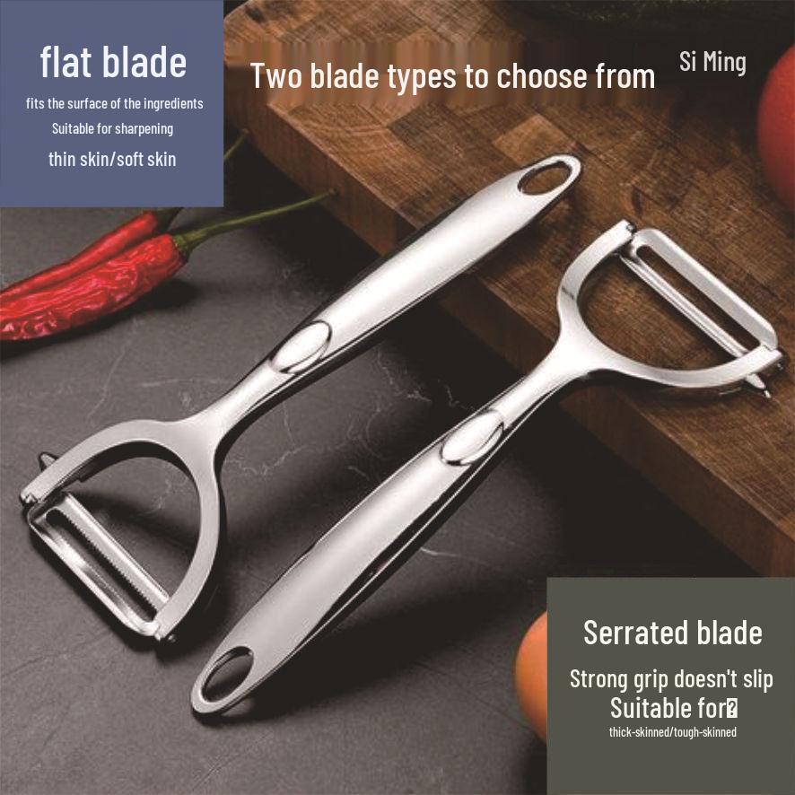 German Stainless Steel Multifunctional Peeler for Potatoes, Apples, Fruits, and Melons
