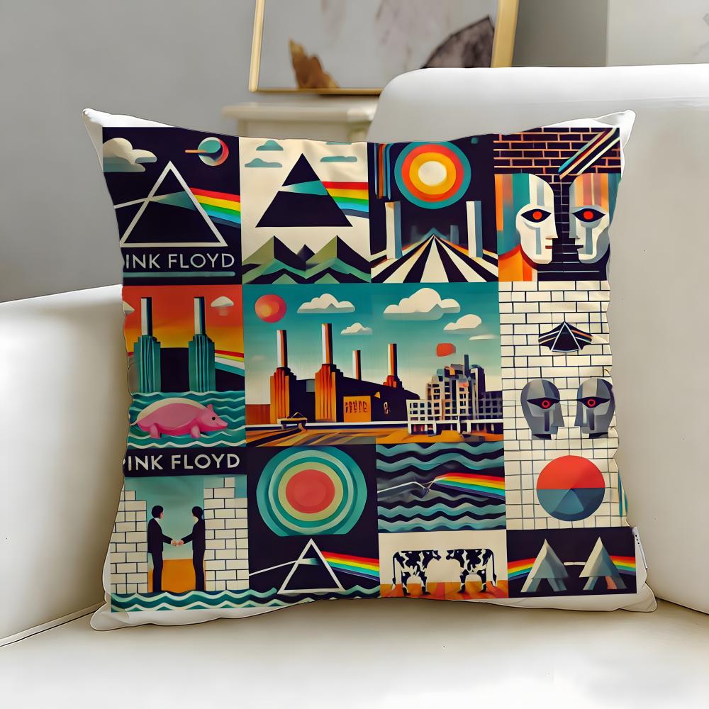 classic band Pink Floyd Cushion Cover Soft  EasyWash Pillow Case  Versatile for Couch Bed Travel and Office