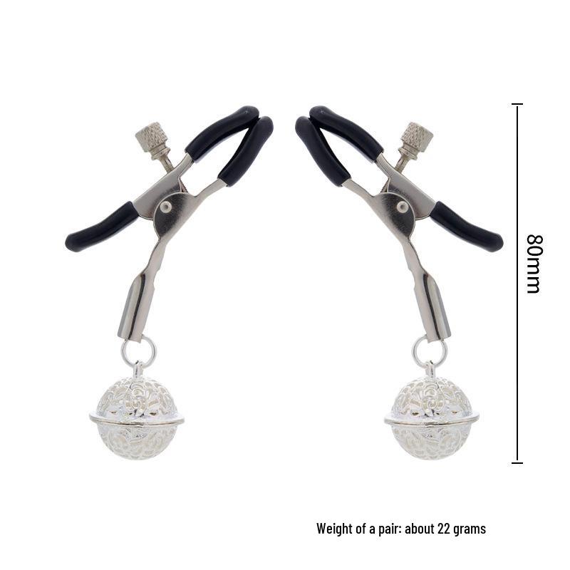 Adjustable SM Nipple Clamps & Bell Butt Plug Set for Adult Pleasure