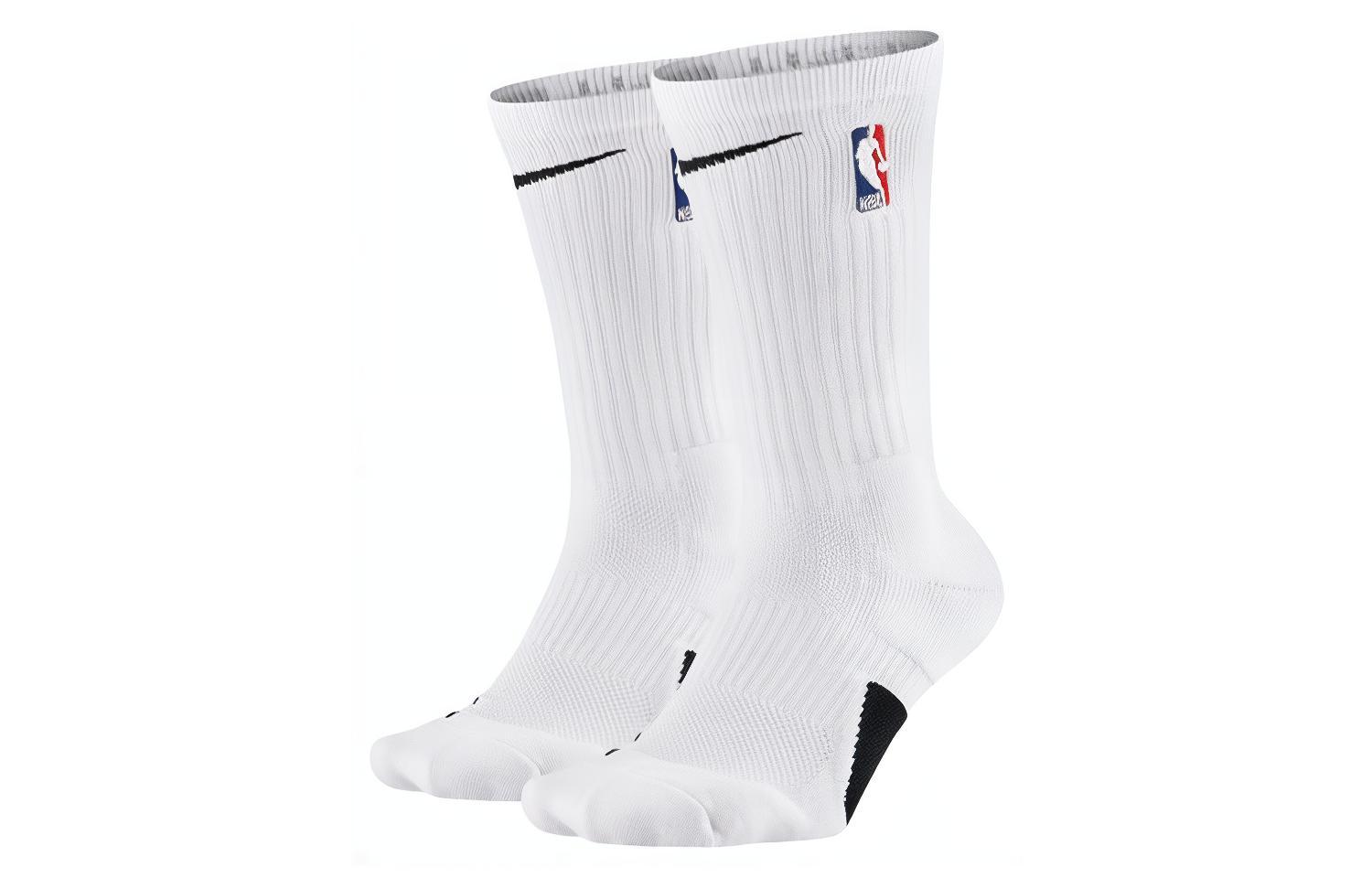 Nike NBA Elite Crew Socks Unisex 1 Pack White Couple s SX7587-100