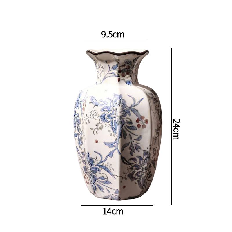 French Vintage Flower Vase Wedding Table Centerpiece Aesthetic Decorative Vases White Ceramic Vase Home Office Decoration