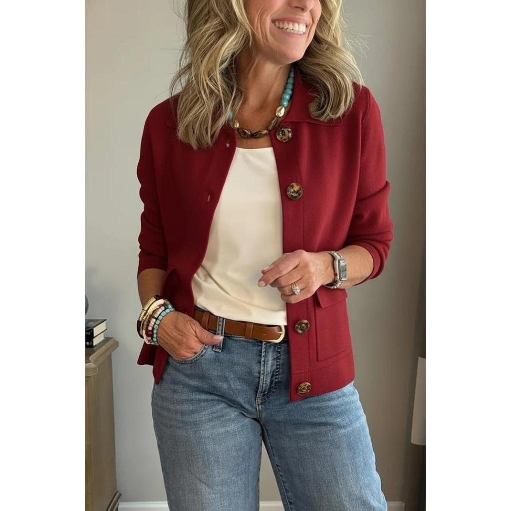 Women's Fleece Short Coat Lapel Single Breasted Versatile Outerwear for Autumn Winter