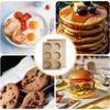 6-Cavity Carbon Steel Baking Tray Non-Stick Oven Baking Plate Hamburger Bun Mold  Kitchen Cooking