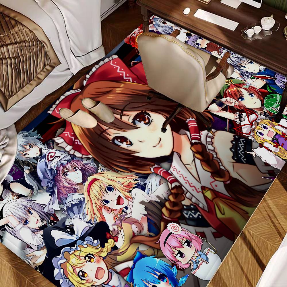 Classic T-Touhou P-Project Game Door Mat Kids Room Bedroom Decoration Balcony Anti-Slip Doormat Living Room Doormat Area Rug