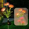 LED Outdoor Solar Lamp Simulated Eternal Flower Snow Lotus Lawn Lamp Garden Summer Camping Party Landscape  Lighting Decoration
