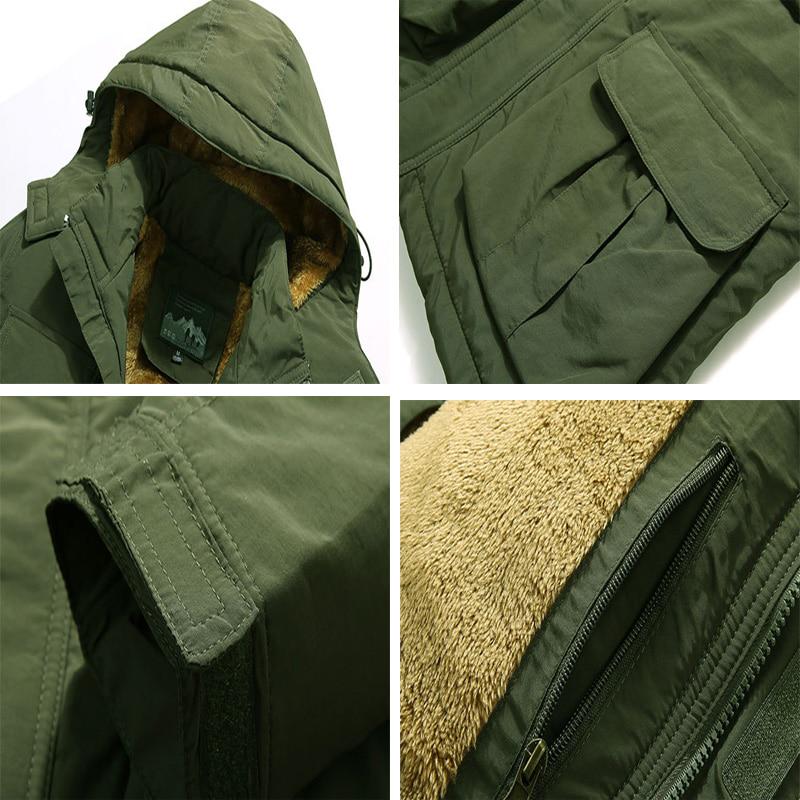 Mens Bomber Jacket Casual Warm Thick Tactical Jackets Mens Outwear Breathable Hooded Coats Clothing