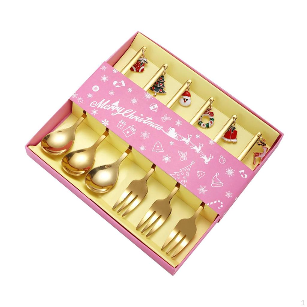 Vánoční sada, Příbory Nerezové dezertní lžíce a vidličky pro The