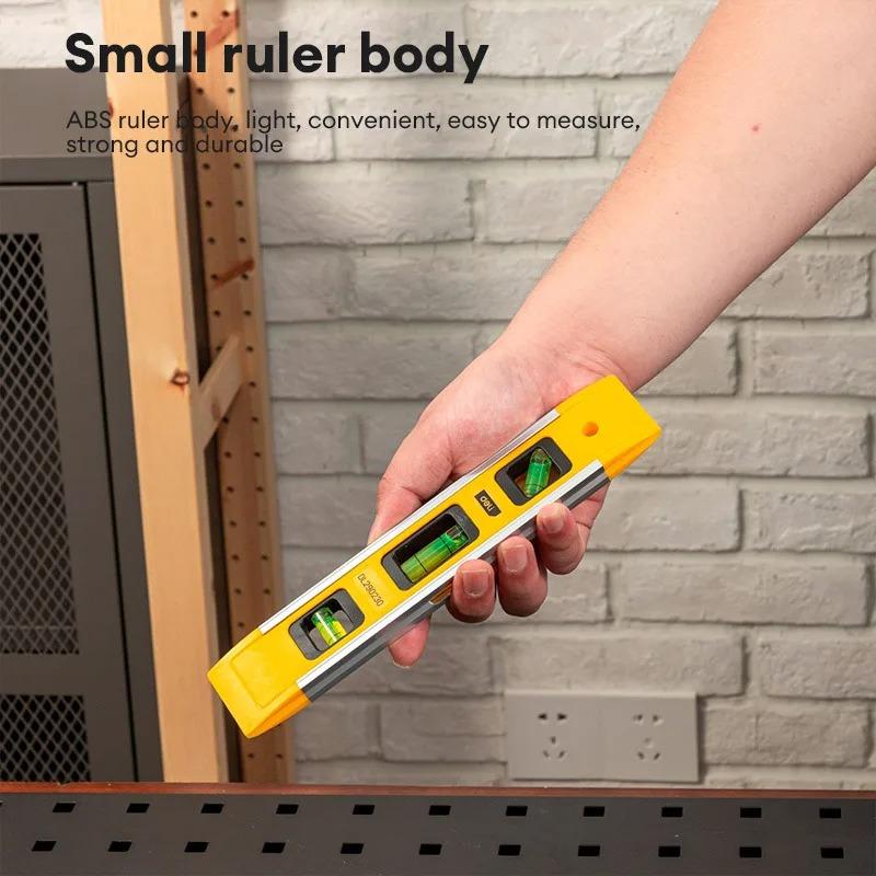 9 Inch Torpedo Level, Magnetic Box Level with 45°/90°/180° Bubbles, Shock Resistant Bubble Level Tool for Measuring