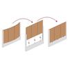 4Pcs Fence Board Fixing Clips Stainless Steel Fence Panel Concrete Base Spacer Fence Hardware Reduces Moisture Rot for DIY Fence Installation