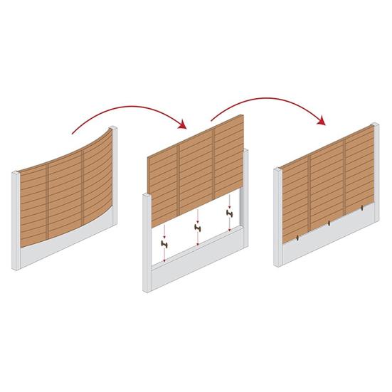 4Pcs Fence Board Fixing Clips Stainless Steel Fence Panel Concrete Base Spacer Fence Hardware Reduces Moisture Rot for DIY Fence Installation