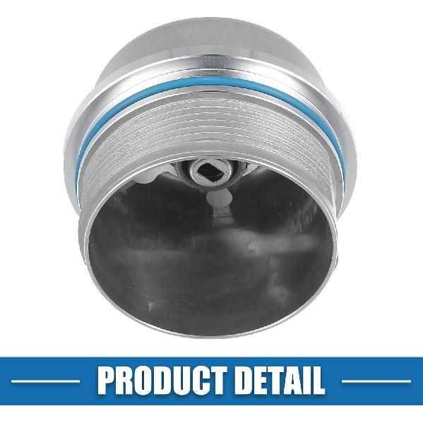 Engine Oil Filter Housing Cover Cap 12583470 for Chevrolet Camaro 3.6L 2010-2015 Metal Silver Tone