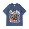 275 GSM Washed T-shirts 100% Cotton Record of Ragnarok V7 Print Unisex Heavy Cotton T Shirt