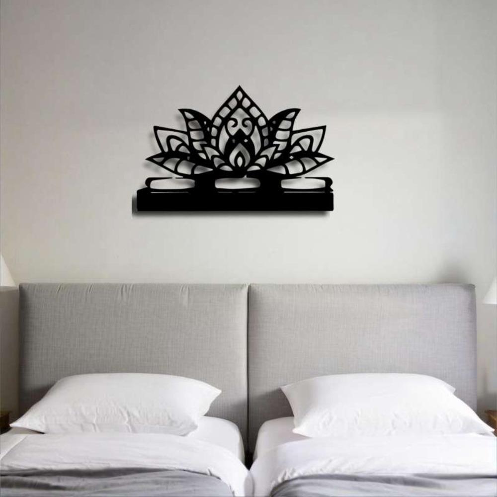 

1pc Modern Metal Wall Art Iron Lotus Flower Decor Minimalist Home Decoration for Living Room Bedroom Easy Installation Serene Atmosphere 30cm/12inch