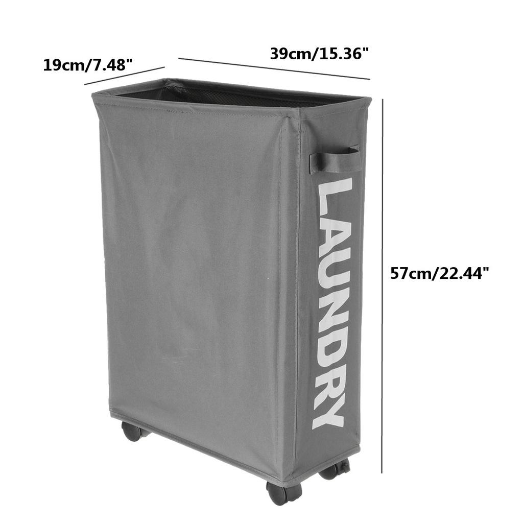 Portable Clothes Organizer Storage Basket Foldable Dirty Laundry Basket with Caster Wheels  High Capacity Laundry Bags Hamper