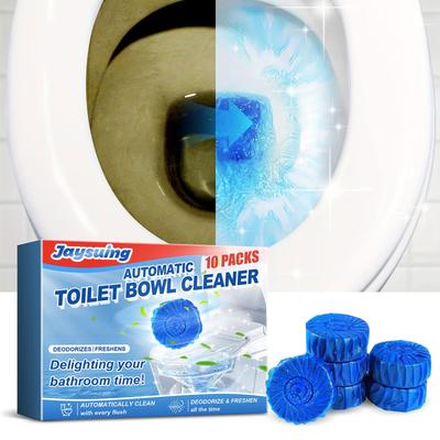10 piezas Bloque Limpiador de Burbujas Azules para Inodoro Desincrustante Desodorizante Desodorizante Refrescante Bloque Limpiador para Inodoro