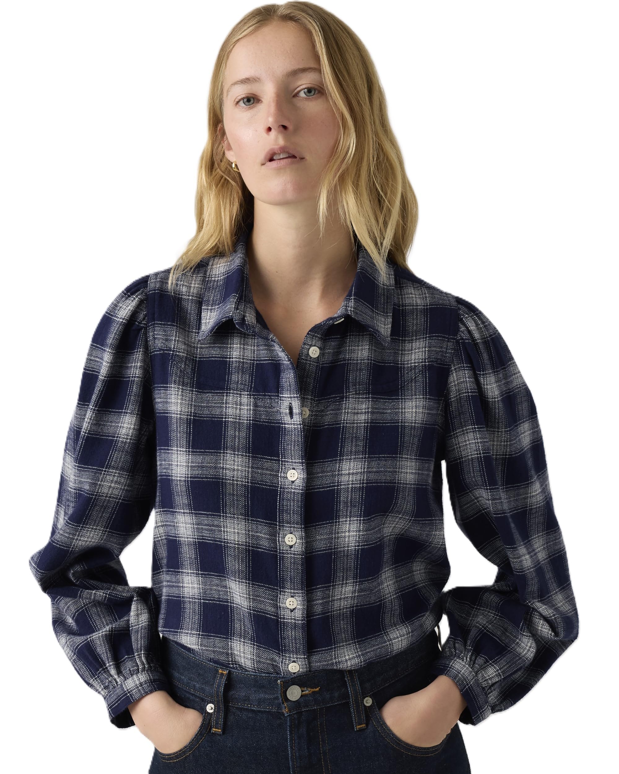Levi s Shirt JOURNEY Western Balloon Sleeve Long Sleeve Women s 003P4-0008 US S