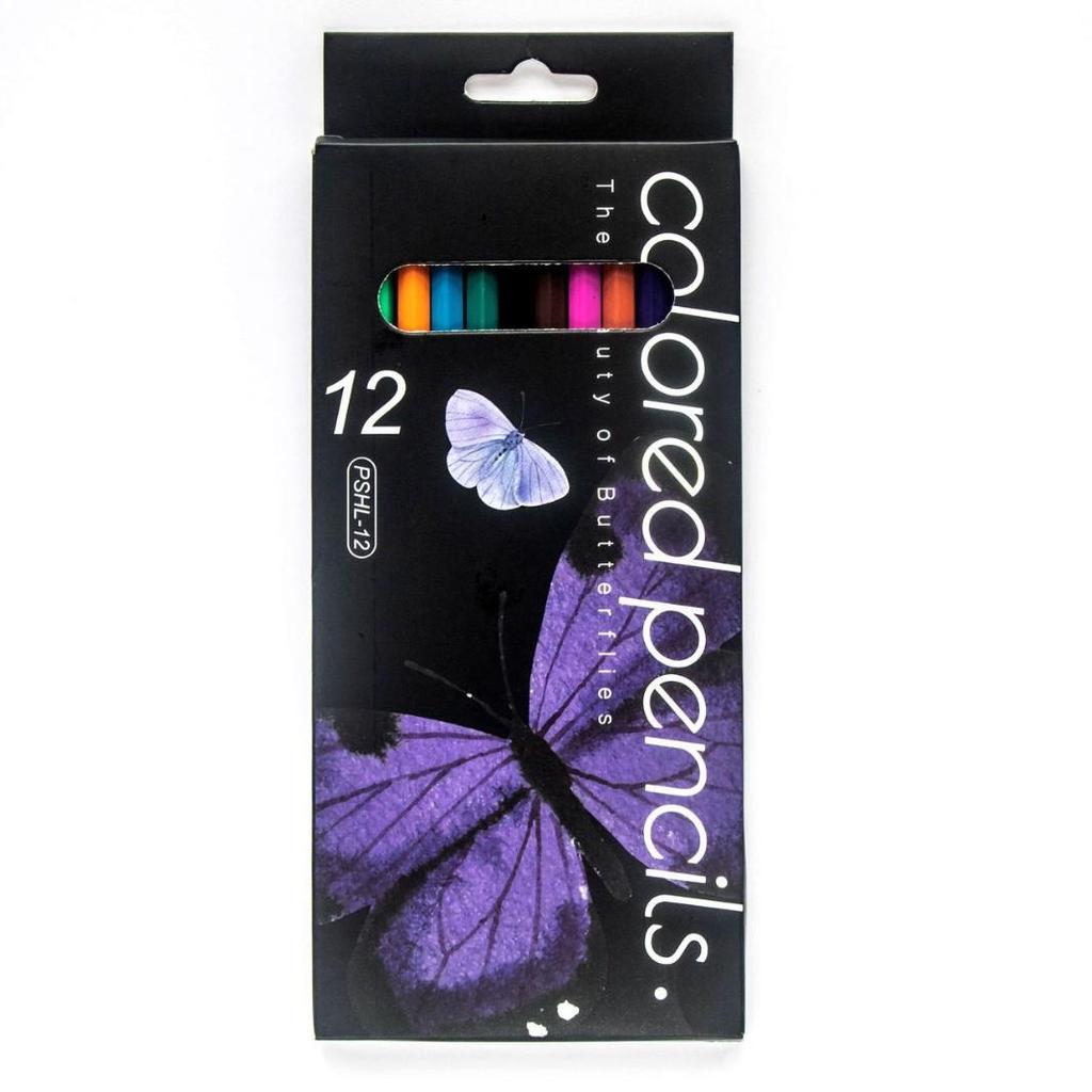Oil-Based Colored Pencils Set - 24 Colors for Primary School Drawing & Painting