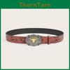 Western Cowboy Style Pu Belt With Cow Head Buckle For Casual Fashion Accessories