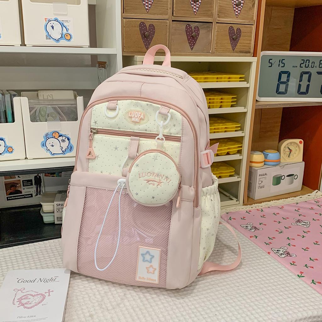 Schoolbag schoolbag for girls, primary school students, grades 3 to 6, backpack, large capacity 1011 new trendy girls, junior high school backpack