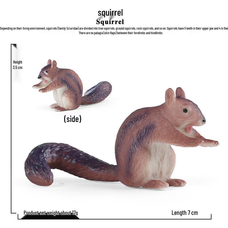 Realistic Squirrel and Mouse Cognitive Toy Plant Ornament for Children