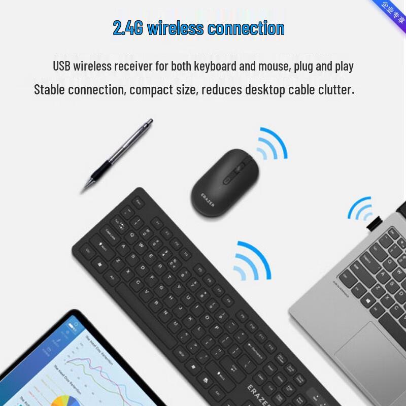 Lenovo KN301 Wireless Keyboard and Mouse Combo