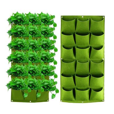 9/18 Fickor Filt Vertikal Växtodlingspåse Non-woven Grönskande Blomkruka för Blomster Grönsaks Örtträdgård Planteringsmaterial