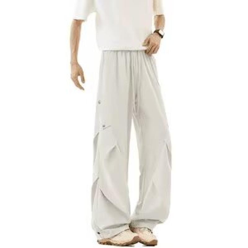 Casual Charge Pants Men's American Paratrooper Design Folded Thin Loose Straight Trend High Street Tooling Quick-Drying Pants