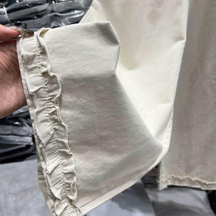 2026 Early Spring Women's High-Waisted Elastic Wide-Leg Slimming Lace Pants