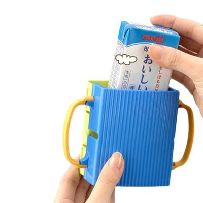 PKFARM Milk Case Cup Holder with Handle, 1 Pc, Blue