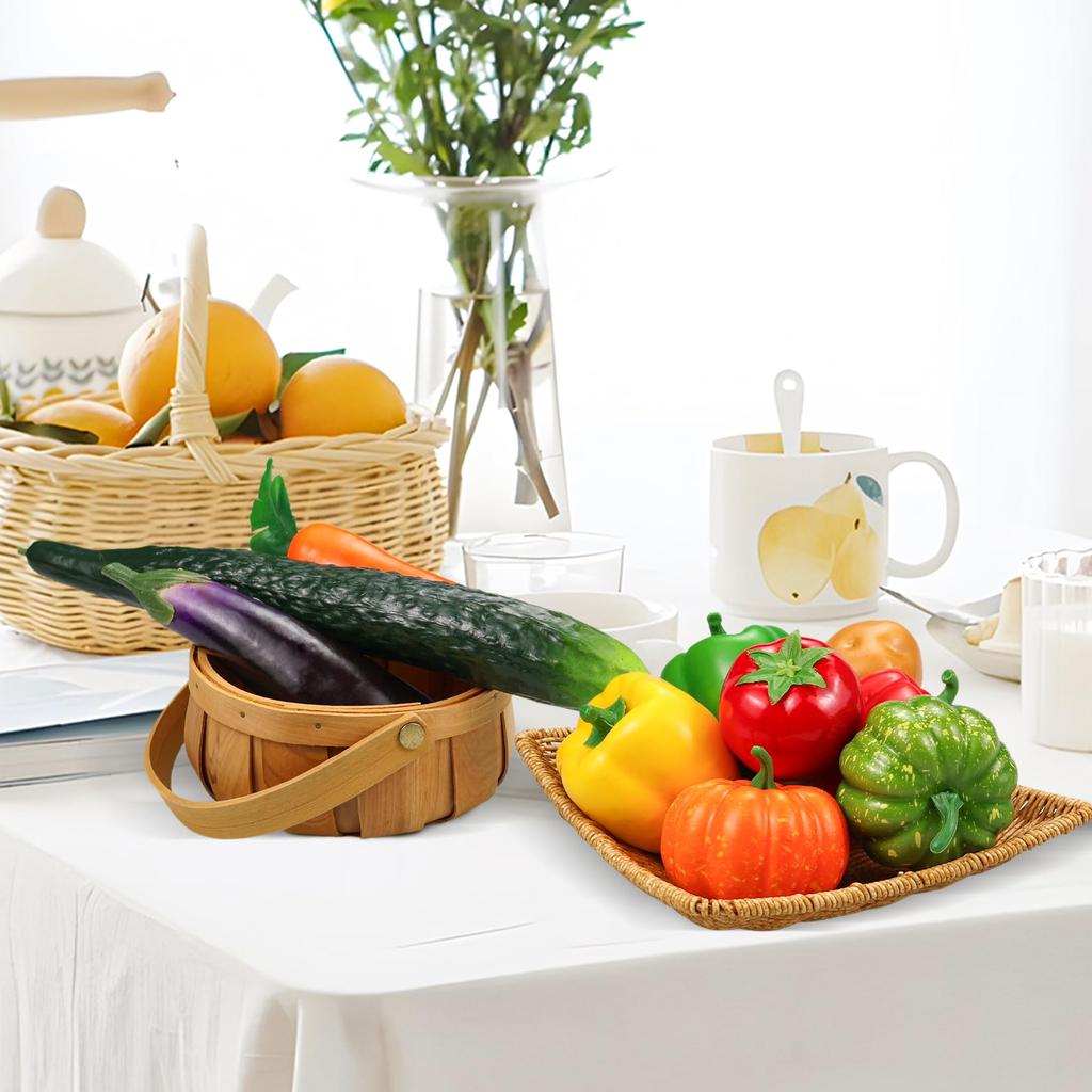 Artificial Vegetables Simulation Vegetable Decoration Kitchen Home Decoration Realistic Fake Vegetable Decoration Set Photo Props 10pcs/set