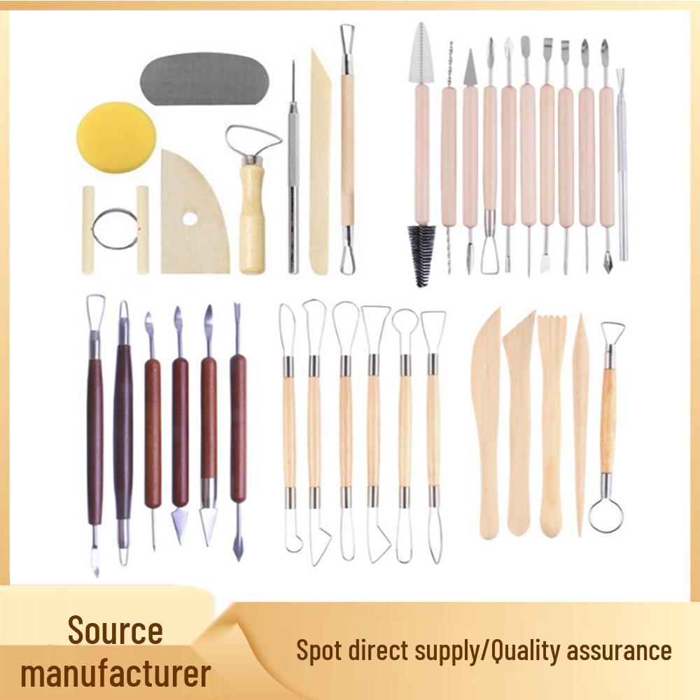 Pottery Tool Set: Clay Carving Double-Headed Wire Knife & Trimming Tools