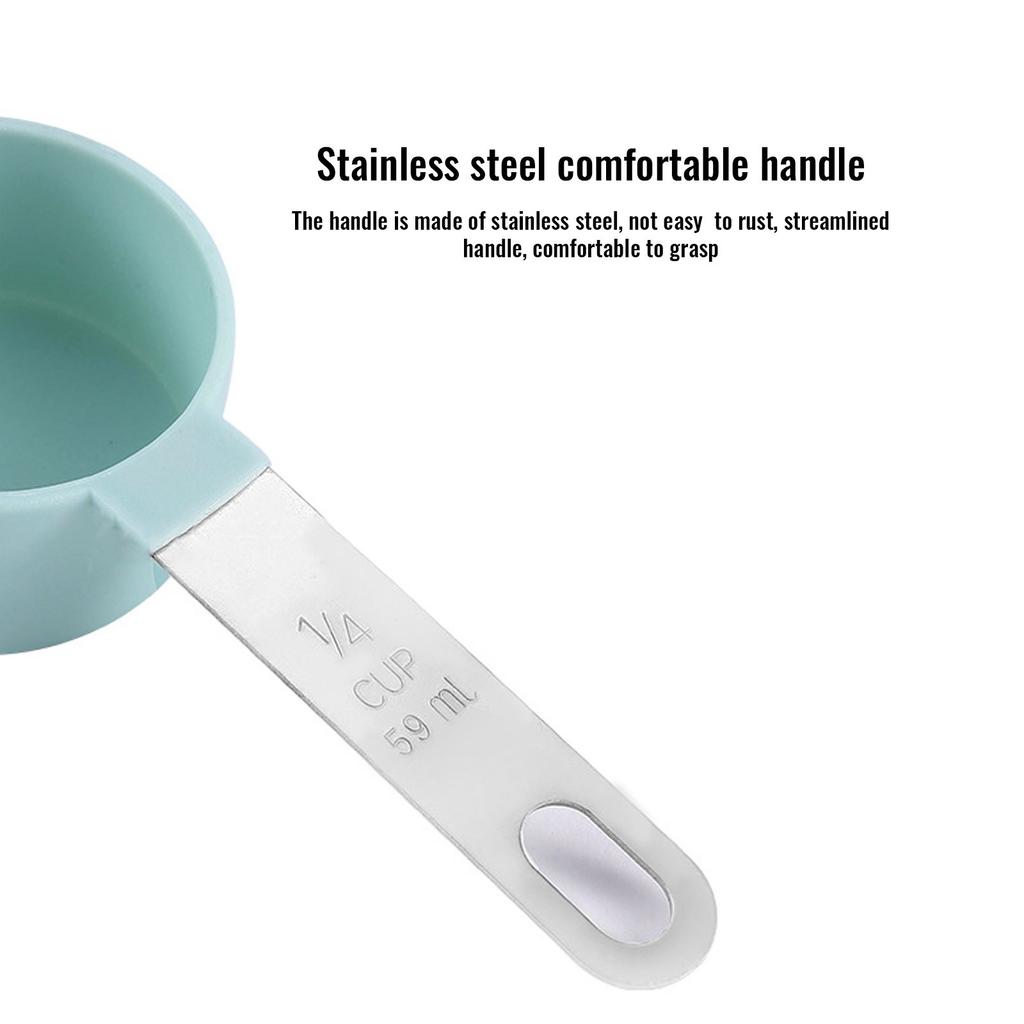 8PC Messlöffel Messbecher PP Backzubehör Kunststoffgriff Küche