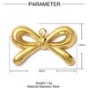 5pcs/Lot Cute Love Heart Stainless Steel DIY Earrings Charms Bow Knot Star Moon Necklace Pendants Women's Eye Cross Jewelry