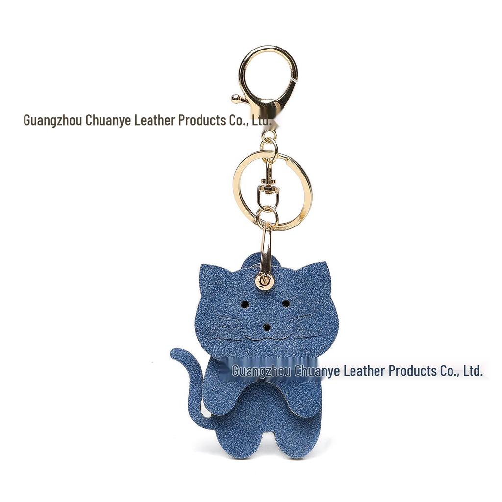 Adorable Kitten Leather Keychain & Bag Charm