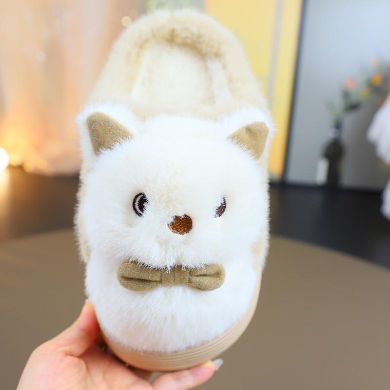 Fashion New cartoon panda fluffy slippers women's 5 cm platform mules clog shoes home slipper woman animal furry slides warm flip flops