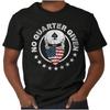 No Quarter Skull Tactical American Flag Womens or Mens Crewneck T Shirt Tee