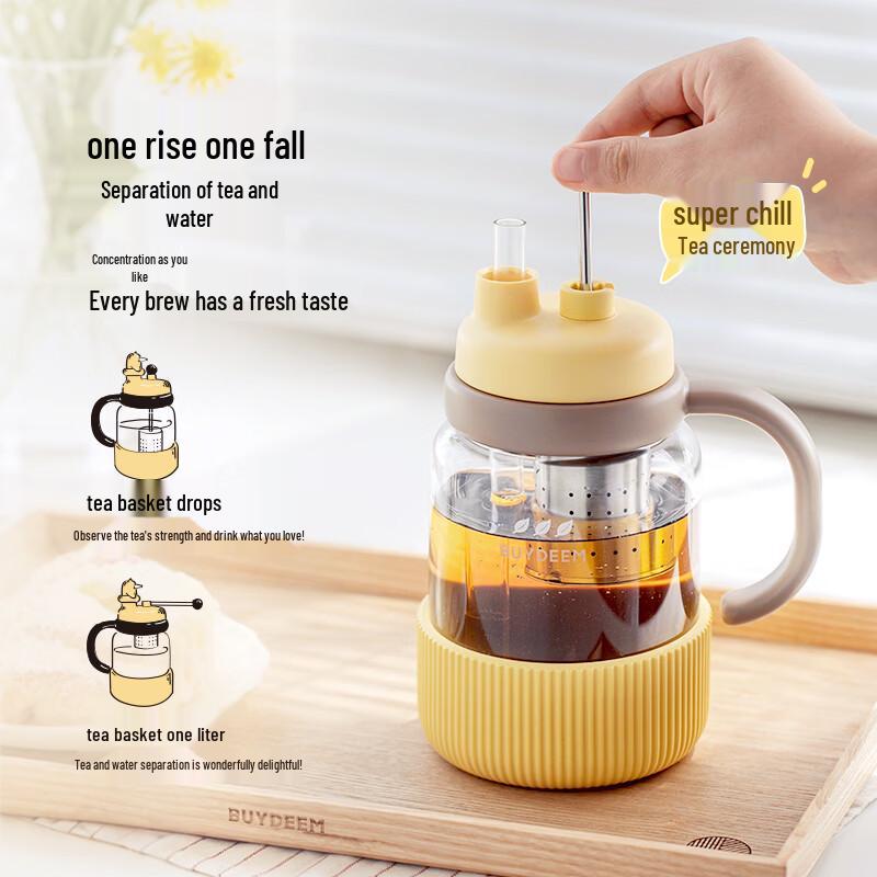 Buydeem Portable Tea Infuser Glass Tumbler
