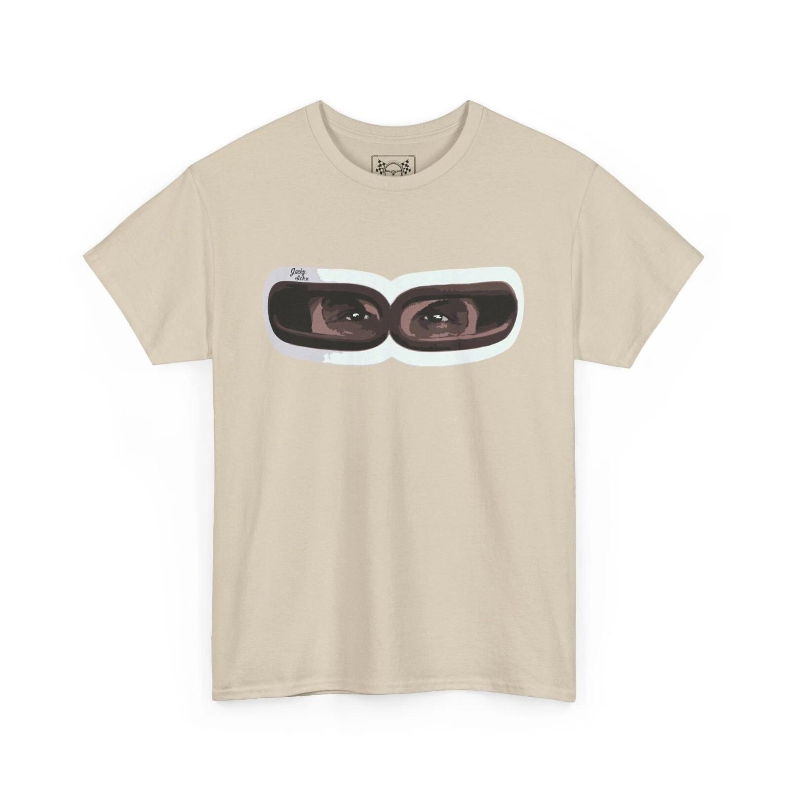 

Jacky Ickx Vintage Helmet T-Shirt - Belgian Racing Legend Tee - Race Fans Gift L
