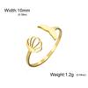 Lemegeton Mermaid Fish Tail Whale Opening Rings Cute Sweet Women Resizable Ring Stainless Steel Midi Finger Knuckle Jewelry Gift