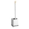 Wall Mounted Toilet Brush, Sanitary Toilet Scrubber with Hole-Free Design And Drainage Base, High-Density Bristles Non-Slip Handle Hygienic Cleaning