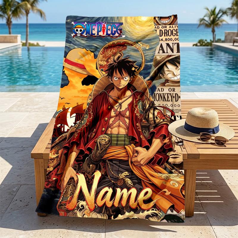 Custom O-One Piece Adventure Stylish Printed Beach Towel,a Quick-drying, Absorbent Mat Suitable for the Beach, Pool, Gym, and Travel Fans Gift