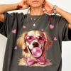 Golden Valentine Shirt Comfort Colors® Pink Coquette Bow Dog Mom Gift Valentines Day Golden Retriever Mom Tshirt Dog Lover Soft Girl Preppy