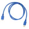 USBA To MicroB Cable USB3.0 External Hard Drive 5Gbps Transmission Adapter Cord Blue(1 Meter )
