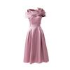 2026 French Spring/Summer Women's Off-Shoulder Embroidered Beaded Formal Gown with Cinched Waist