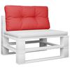 Pallet Cushion Red 70x40x12 Cm Fabric