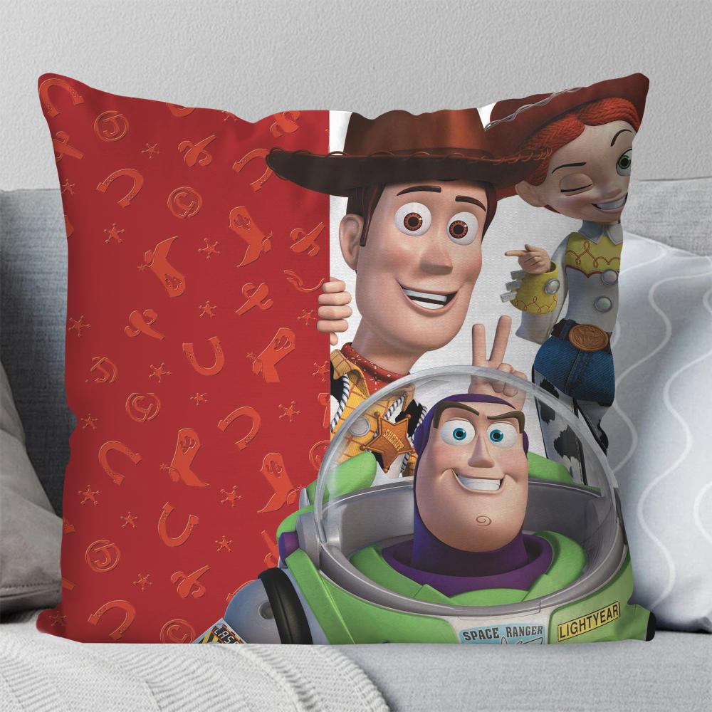 Animated Movie T-Toy S-Story Pillow Case Square Pillow Bedroom Sofa Leisure ComfortCushion Car Living Room Home Decoration 40X40